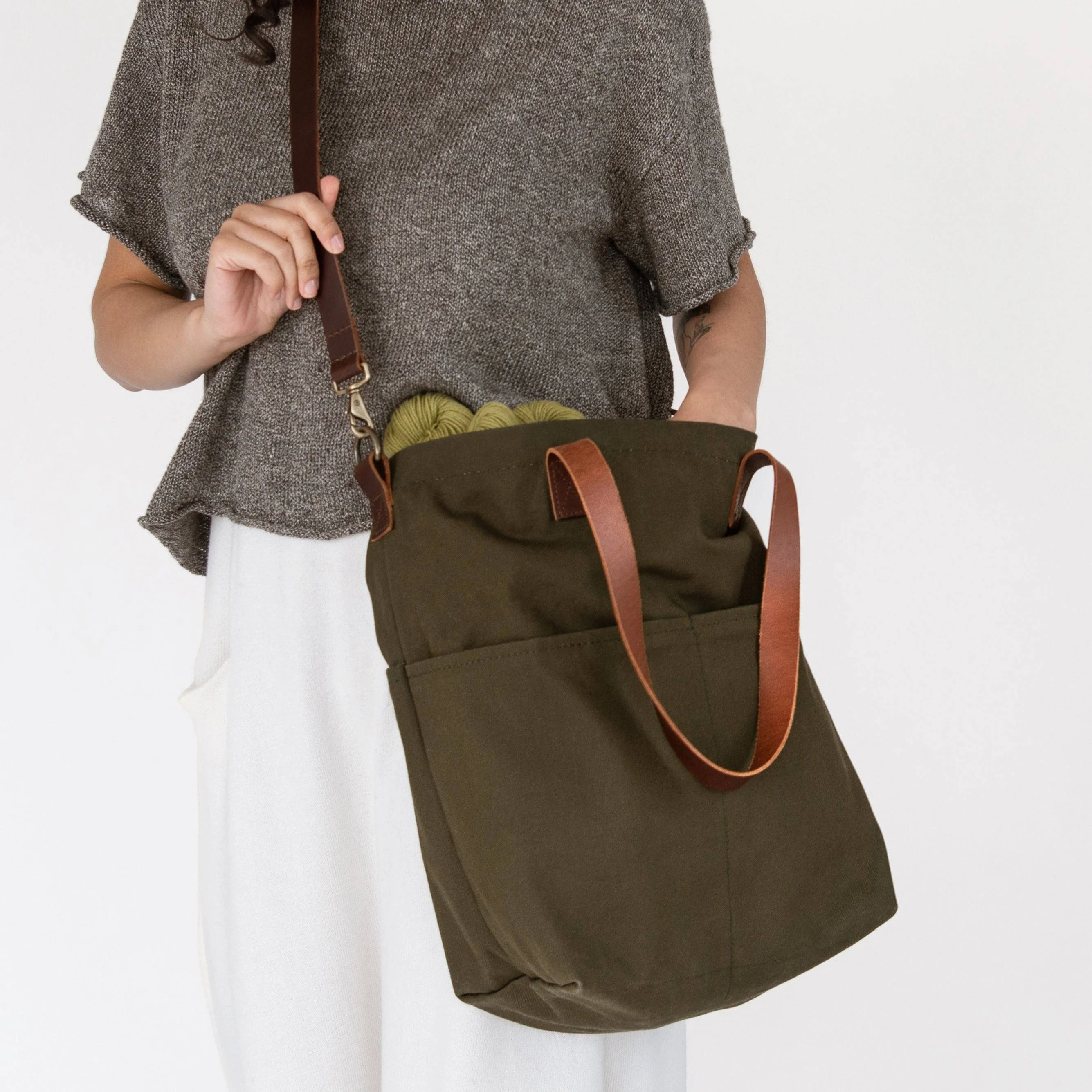 Canvas Crossbody Project Tote