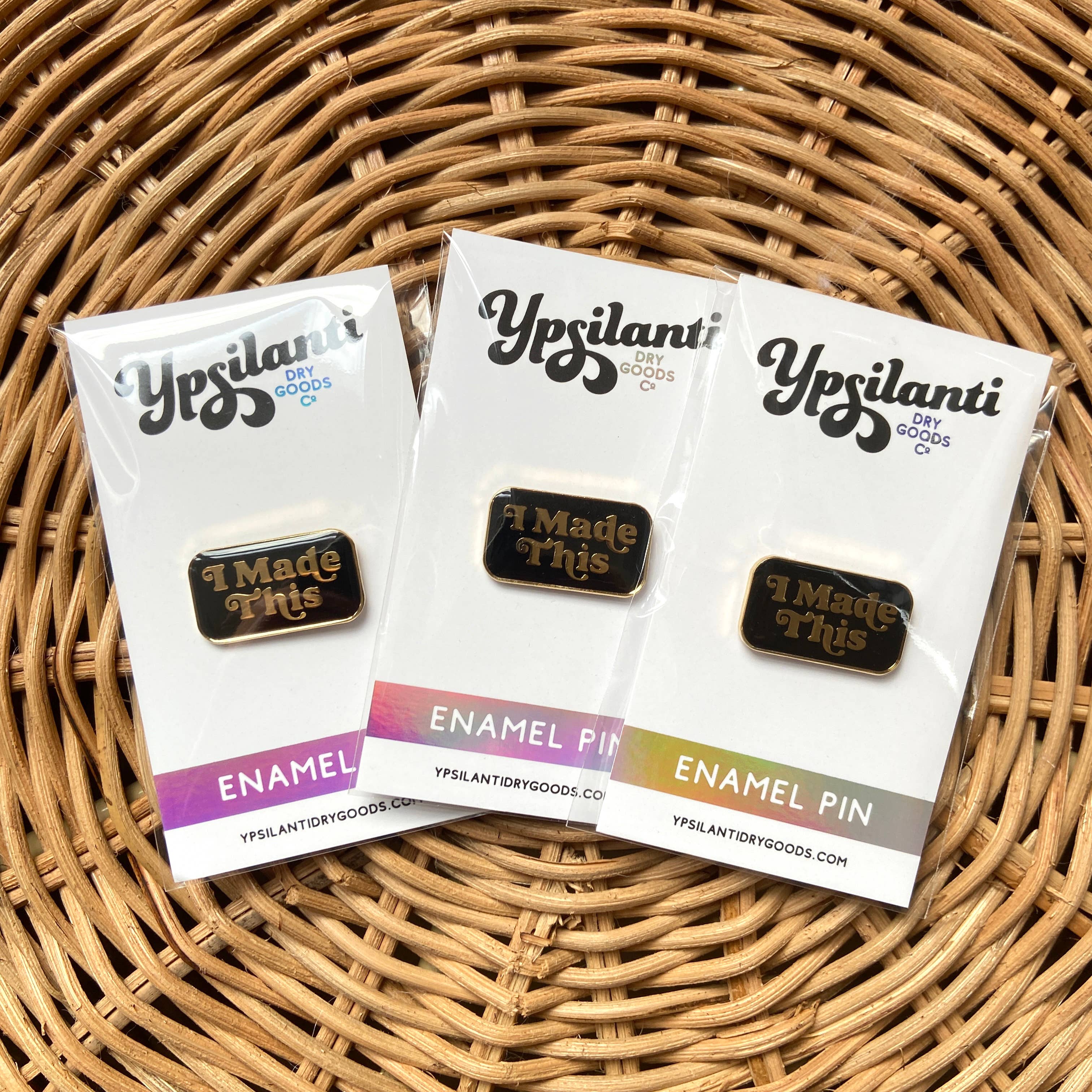 I Made This Enamel Pin- Black - Image 2