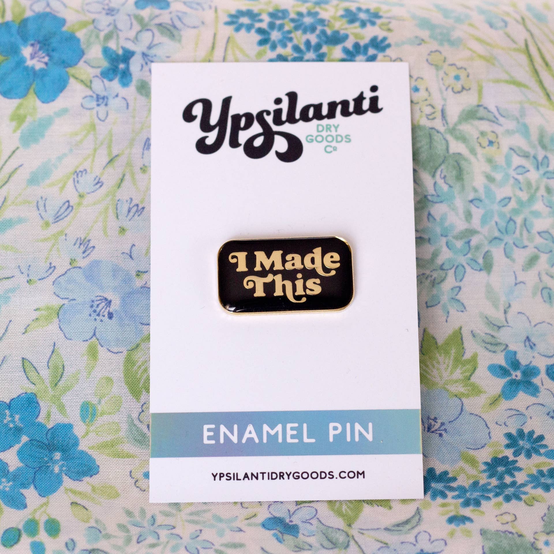 I Made This Enamel Pin- Black - Image 3