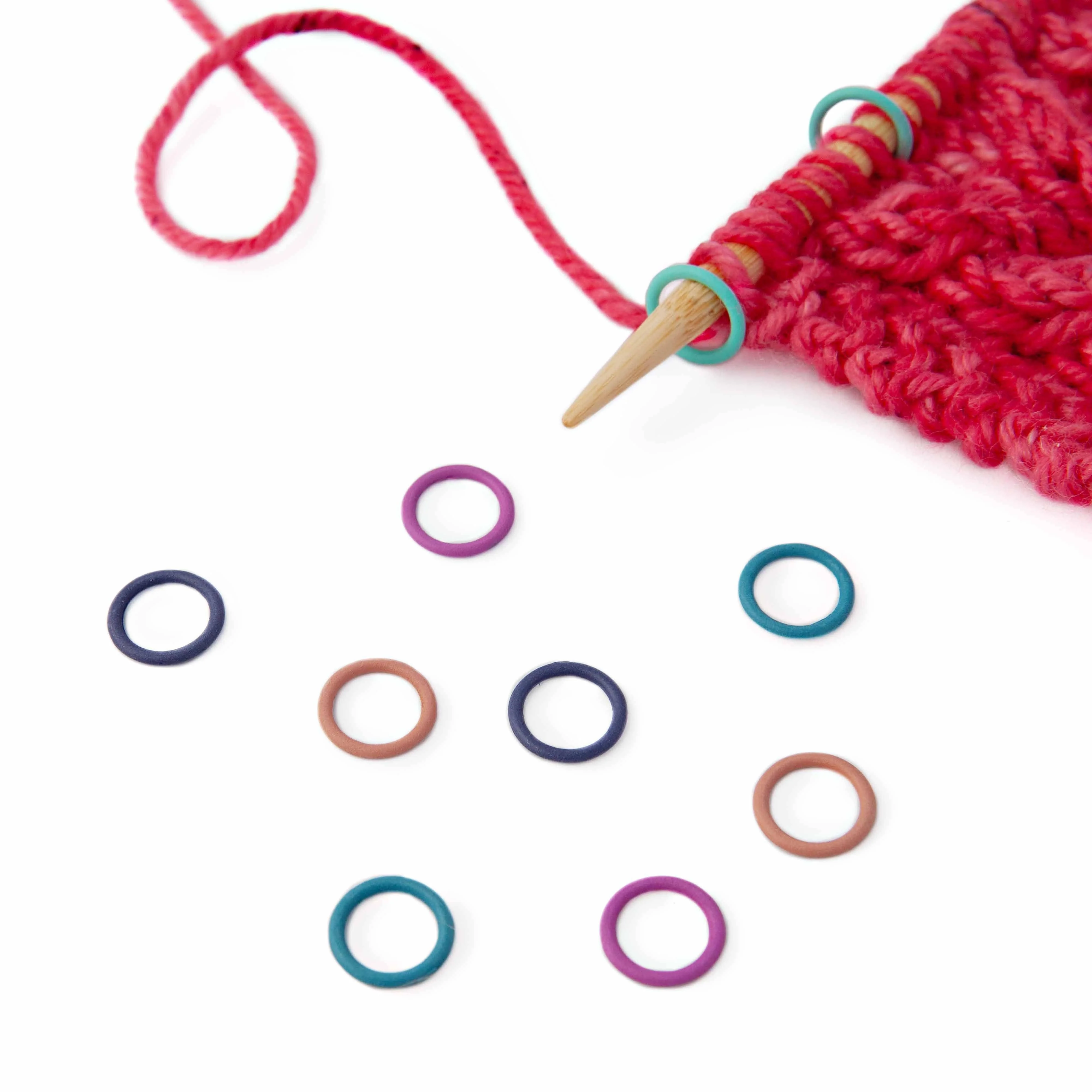 Simple Ring Stitch Markers - Rainbow - Image 4
