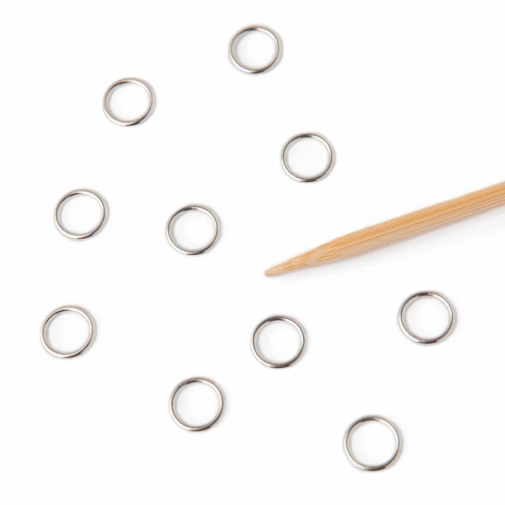 Simple Silver Ring Stitch Markers - Image 4