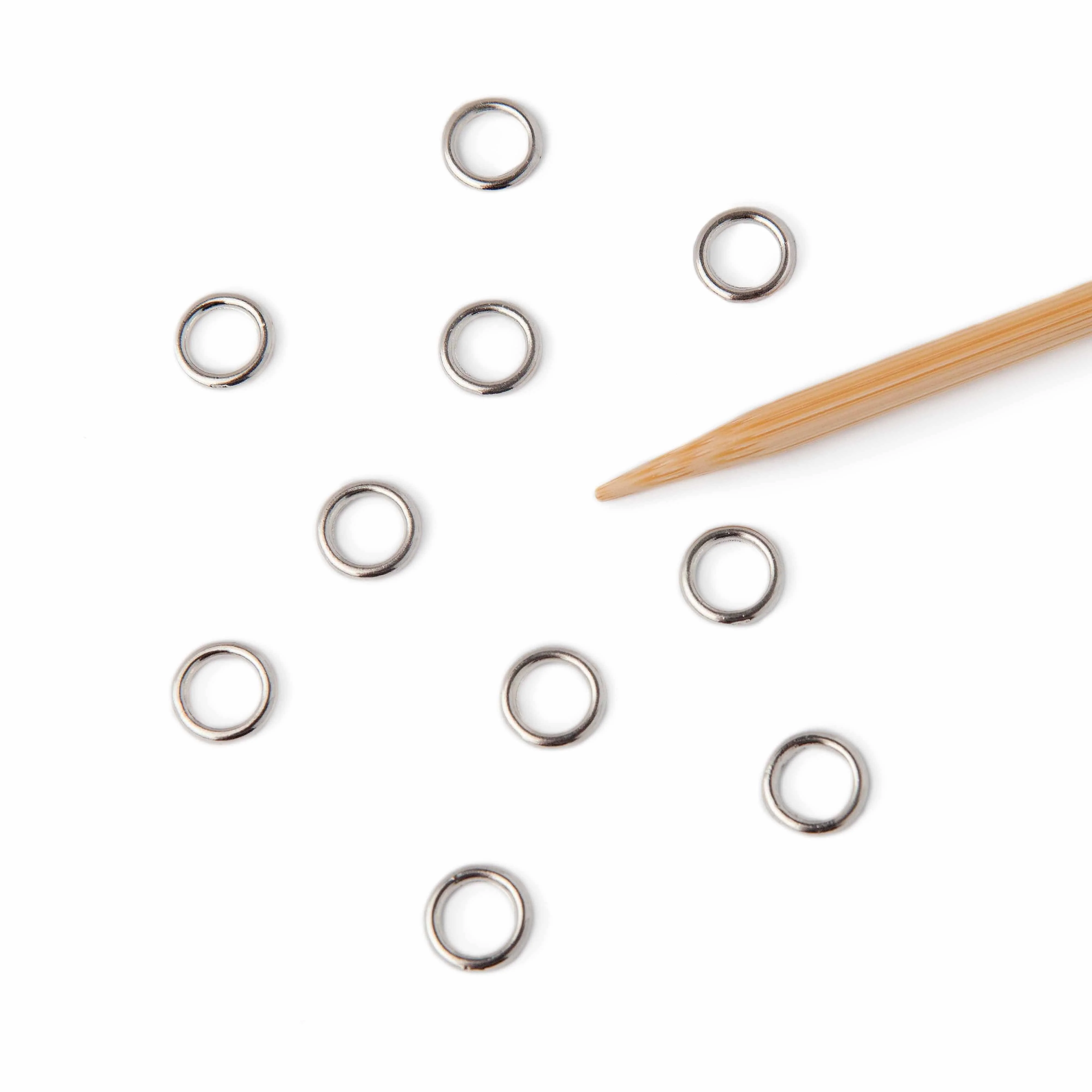 Simple Silver Ring Stitch Markers - Image 5