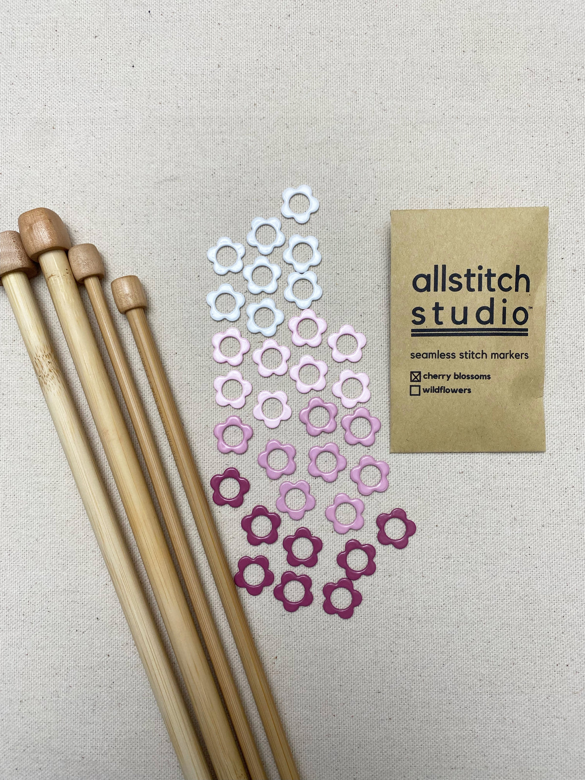 Large Flower Stitch Markers - Image 2
