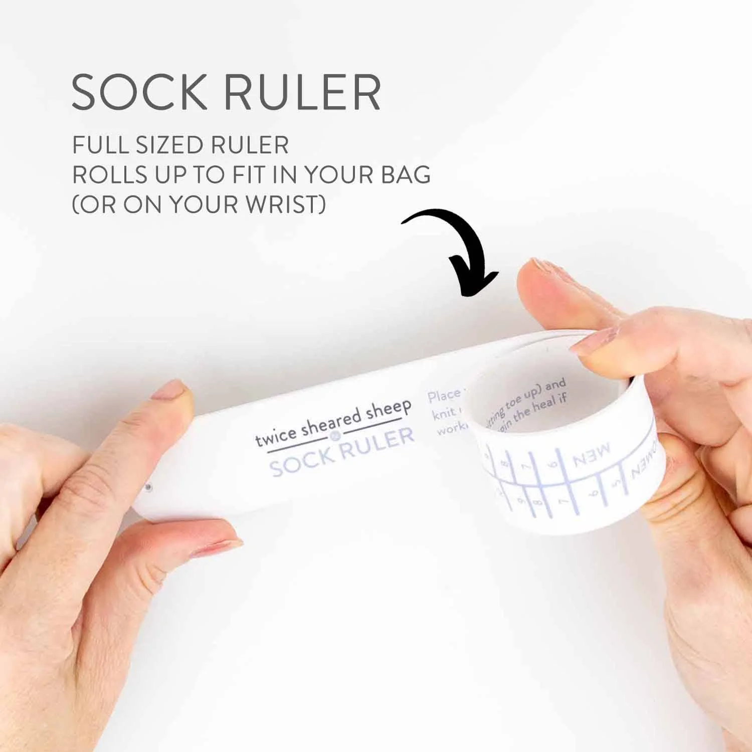 Sock Ruler - Sock Sizing Bracelet Ruler - Image 4